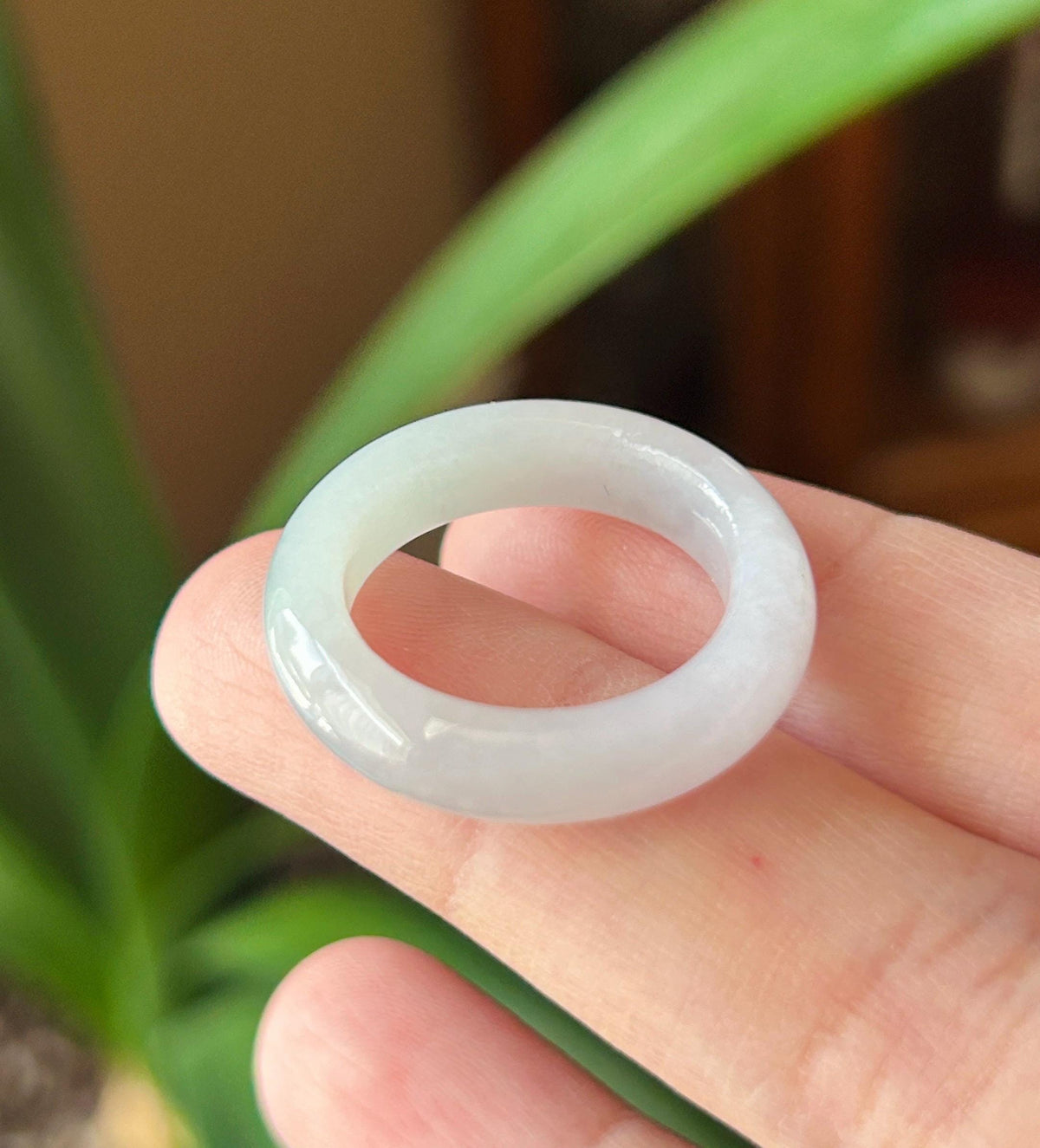 Certified Natural Burmese Type A Jadeite Ring | Icy Pale Pink Light Green Gradient Color Jade | Ring & Necklace/Charm Set| US 8.5