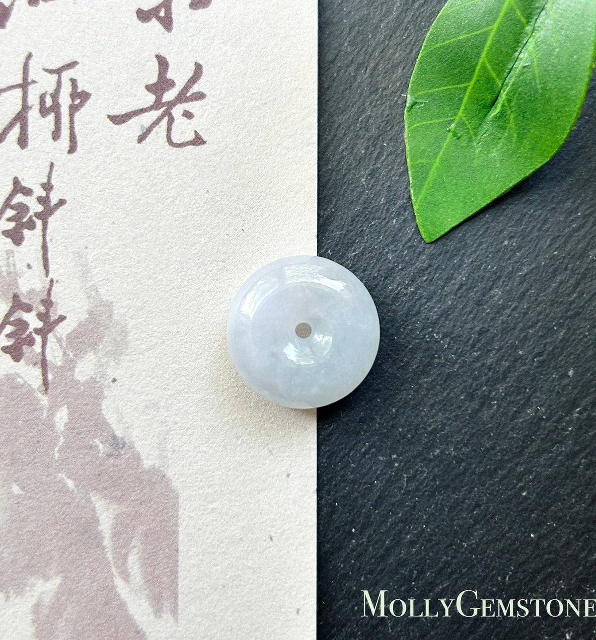 Certified Natural Burmese Type A Jadeite Ring | Icy Pale Pink Light Green Gradient Color Jade | Ring & Necklace/Charm Set| US 8.5