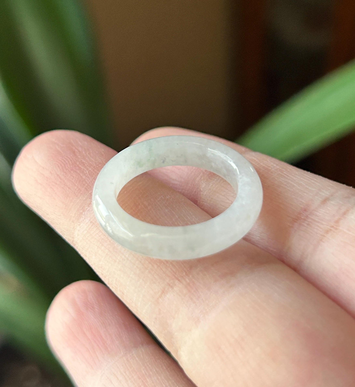 Certified Natural Burmese Type A Jadeite Ring | Fine Glutinous Icy White Jade | Ring & Necklace/Charm Set| US 6.5