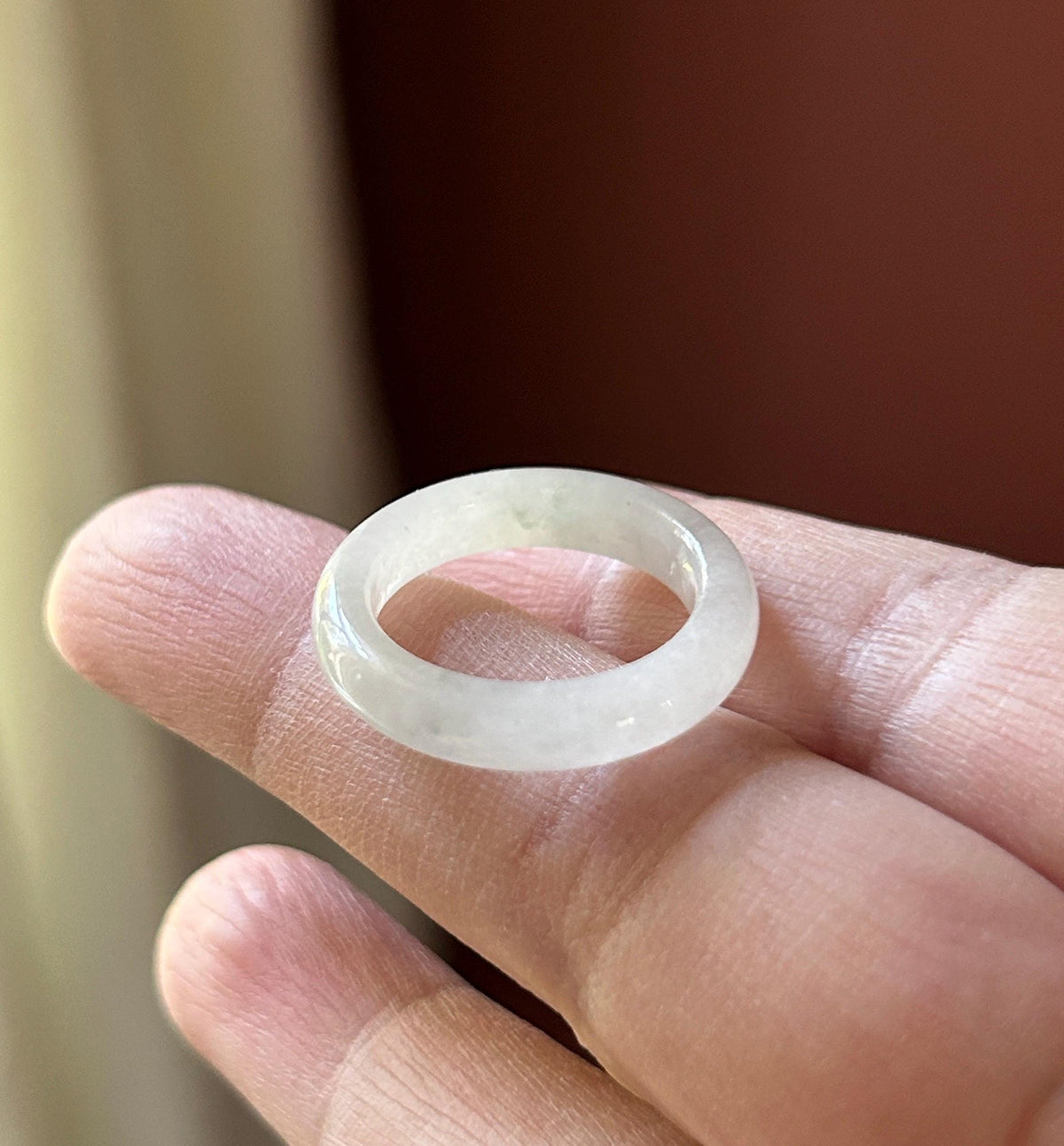 Certified Natural Burmese Type A Jadeite Ring | Fine Glutinous Icy White Jade | Ring & Necklace/Charm Set| US 6.5