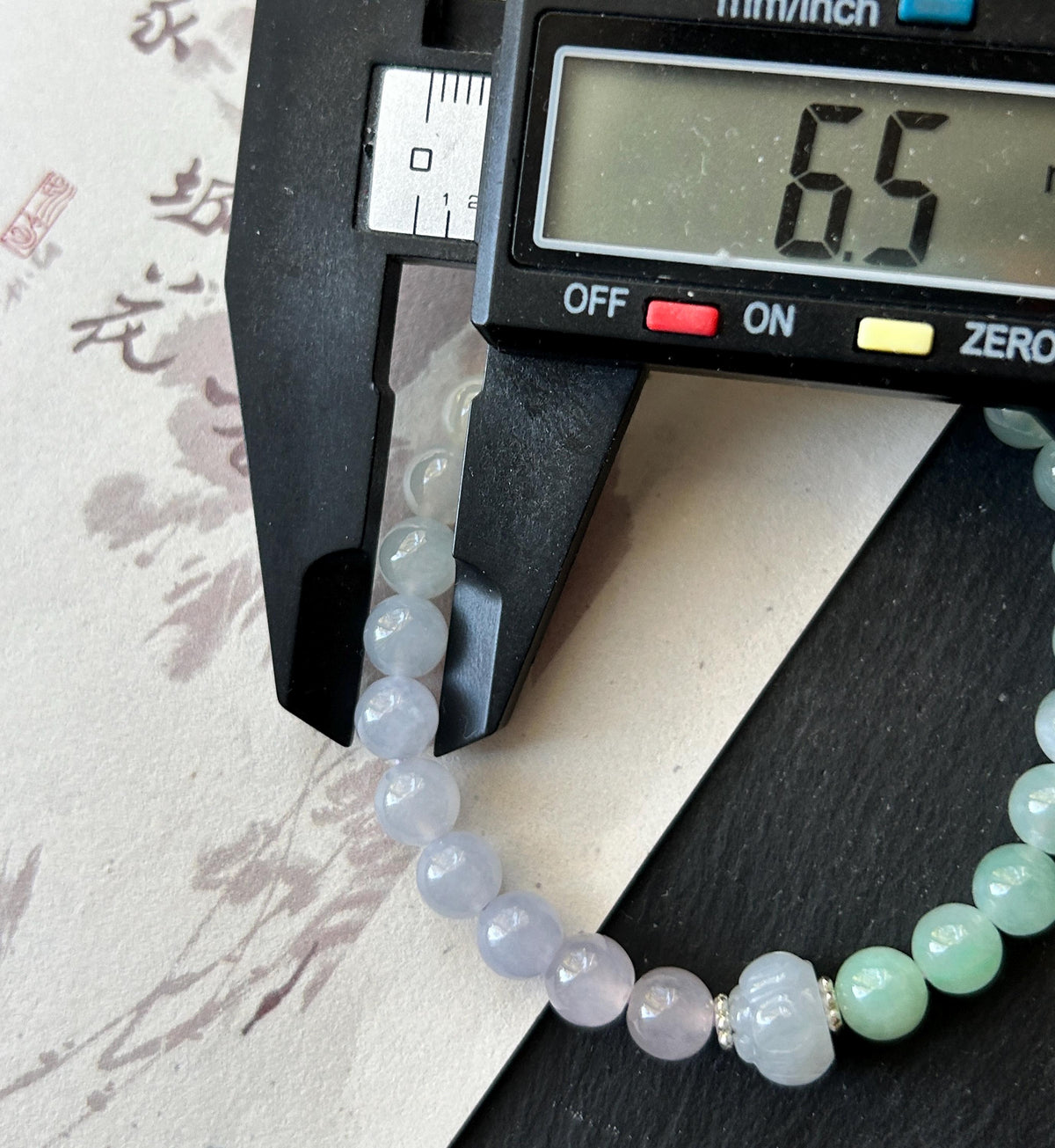 Natural Jadeite Beaded Bracelet, Burmese Type A Untreated Highly Translucent Icy Pastel Macaron Rainbow Gradient Multicolor Jade, 6.5mm