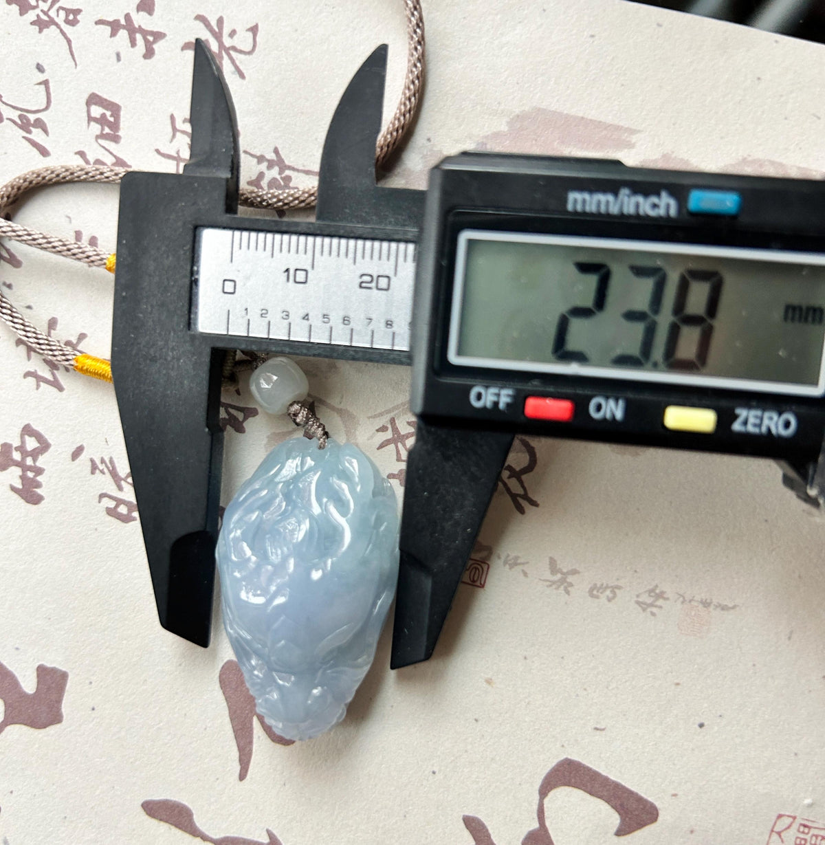 Natural Jadeite Dragon Head Pendant Adjustable Handwoven Necklace | Burmese Type A Translucent Icy Bluish Lavender Jade | Protection Amulet