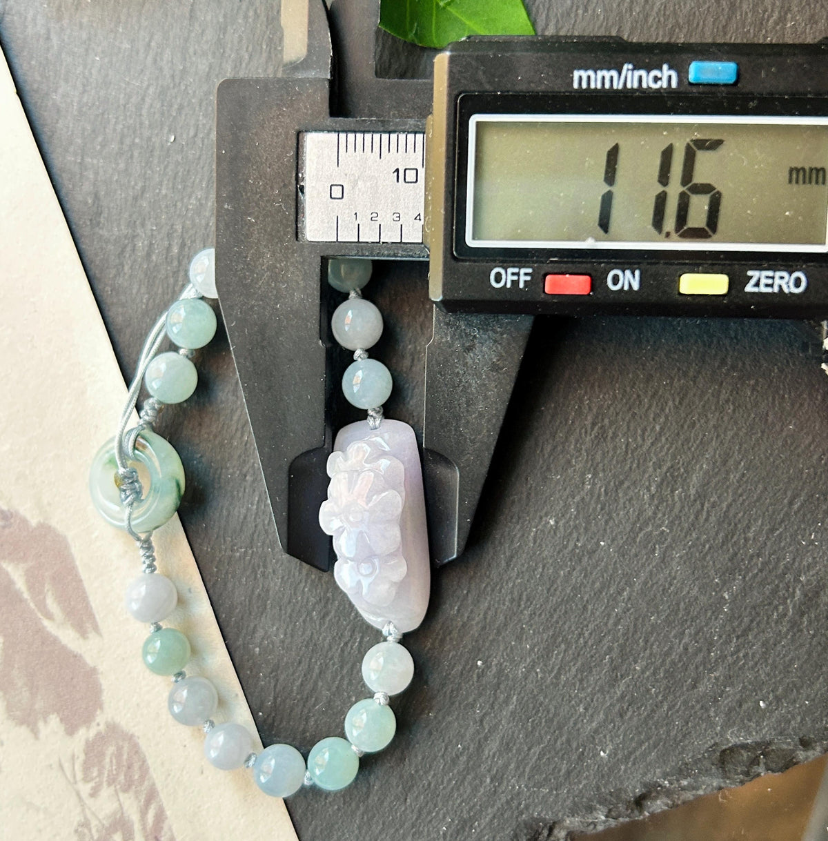 Natural Jadeite Floral Plaque Braided Bracelet Burmese Type A Translucent Fine Glutinous Icy Lavender, Blue, & White Jade