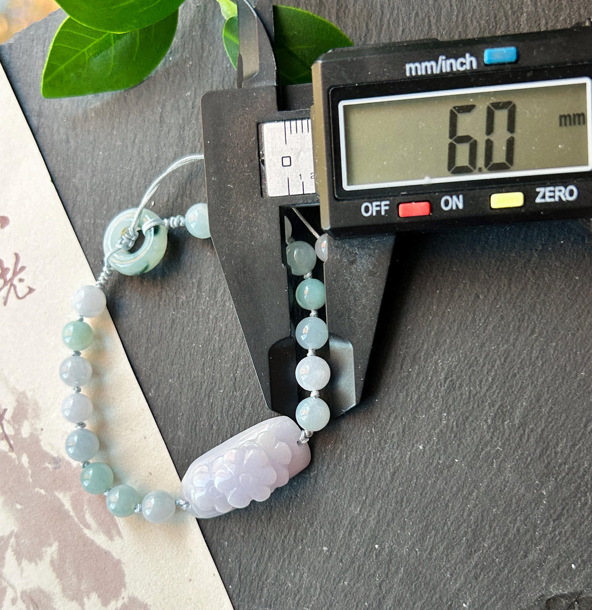 Natural Jadeite Floral Plaque Braided Bracelet Burmese Type A Translucent Fine Glutinous Icy Lavender, Blue, & White Jade