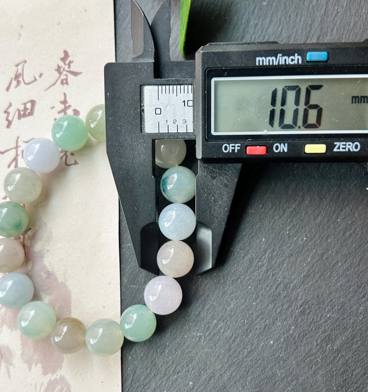 Natural Burmese Jadeite Bracelet Type A, Icy Glutinous Translucent RARE Dusty Rose & Pastel Multicolor Jade, 11mm Beads