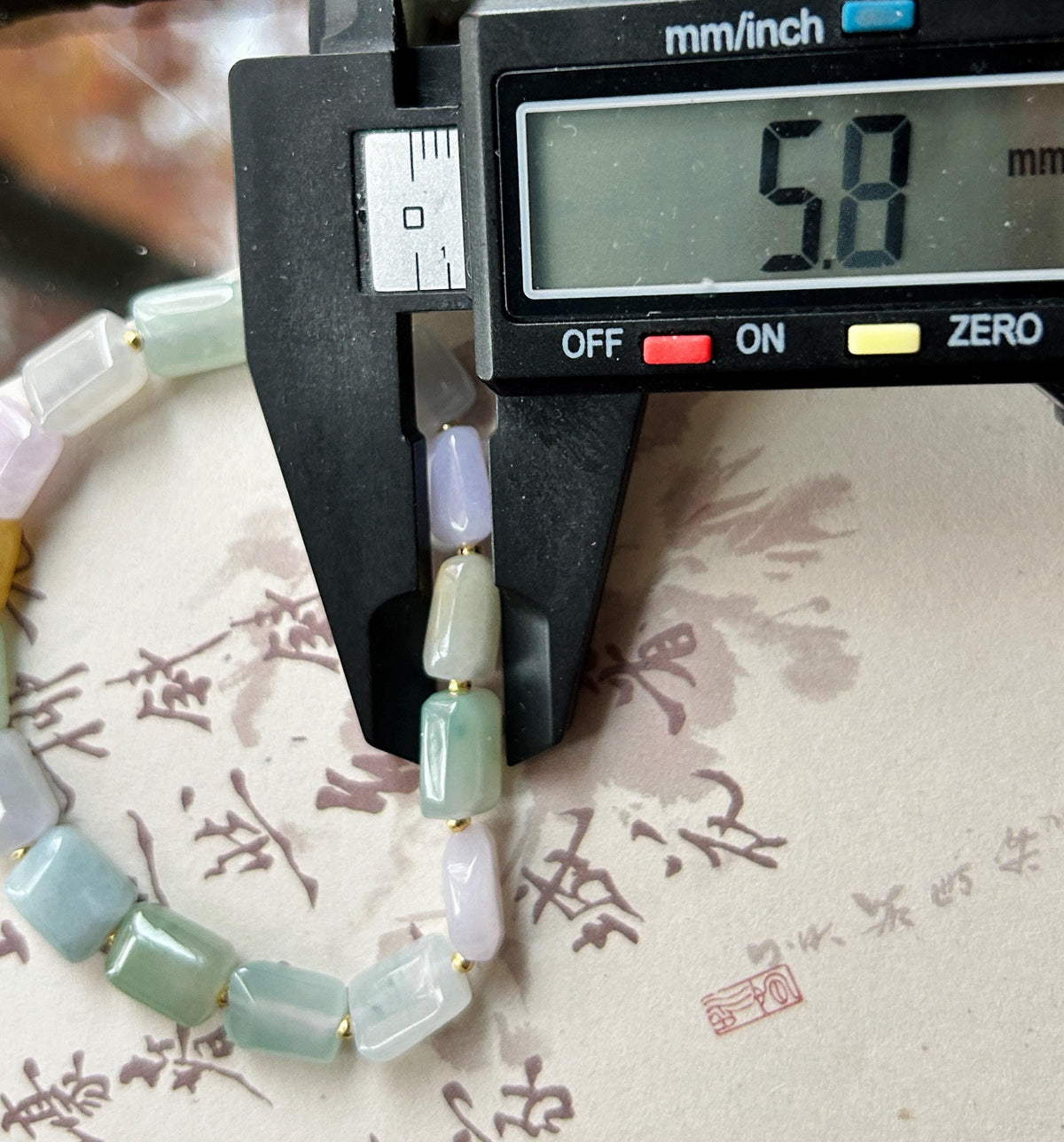 Natural Jadeite Beaded Bracelet Burmese Type A Translucent Icy Macaron Multicolor Jade 8.5 x 5mm Minimalist Jewelry Freeform Beads