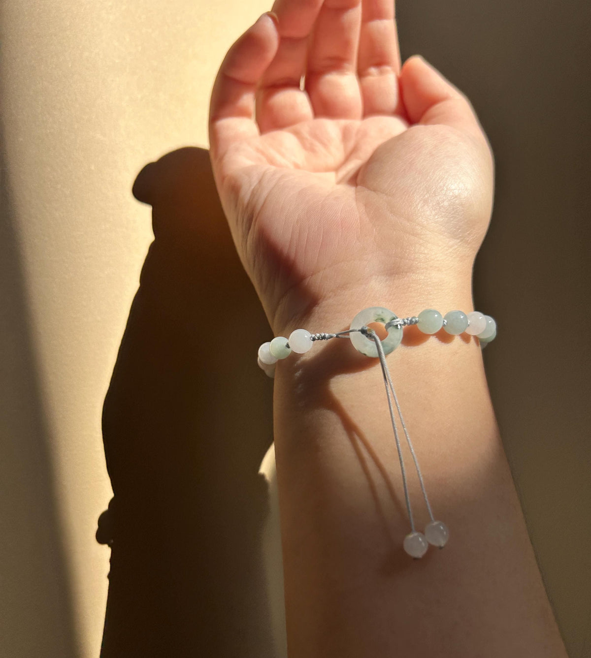 Natural Jadeite Floral Plaque Braided Bracelet Burmese Type A Translucent Fine Glutinous Icy Lavender, Blue, & White Jade